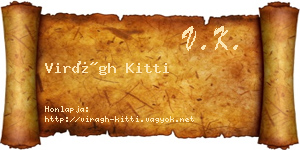 Virágh Kitti névjegykártya