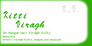 kitti viragh business card